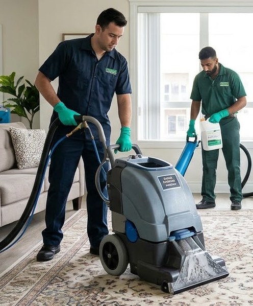 Carpet washing with extraction machines