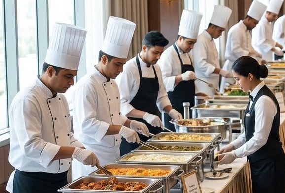 Professional chefs & hot buffet