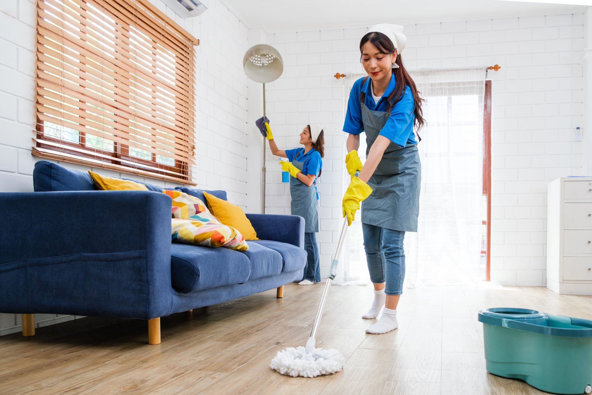 Professional cleaning team