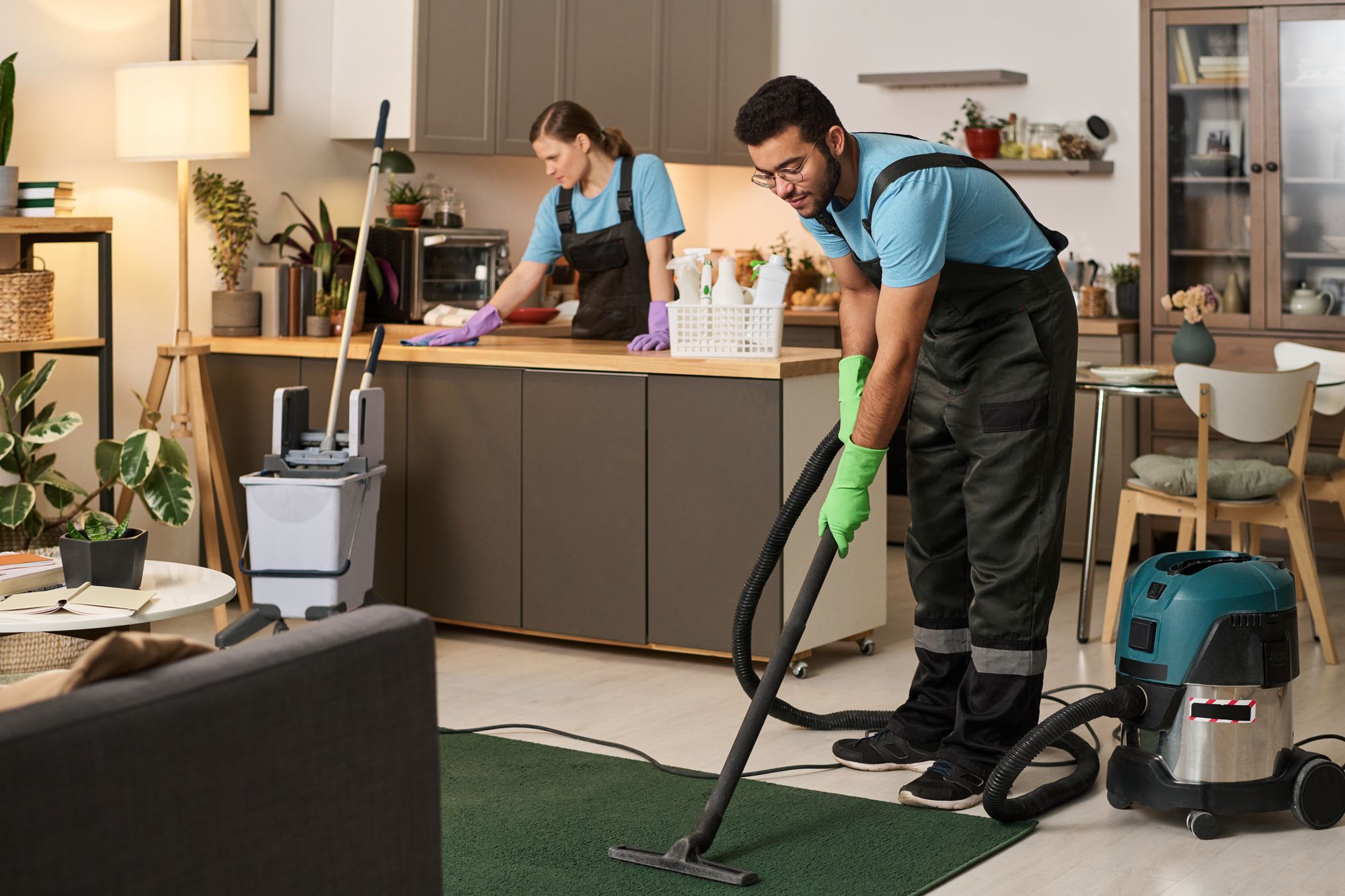 Professional cleaning teams