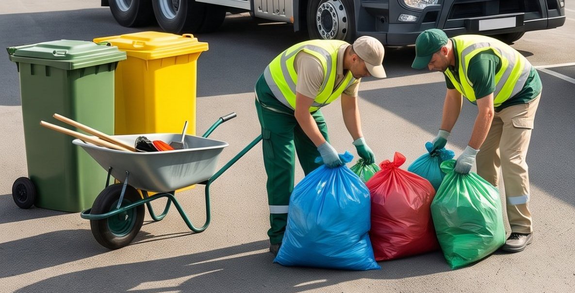 Sorting in color-coded bags